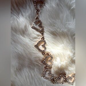 Adjustable Gemstone Heart Chain Belt